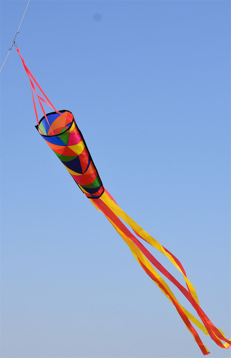 Free shipping Tassel wind tube hot cut process does not fly edge kaleidoscope colorful kite tail long tail 2023 new accessories