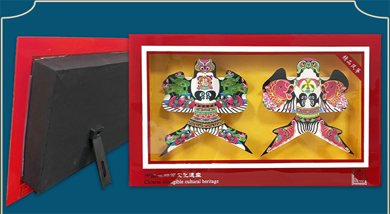 Free shipping Weifang kite crafts large gift box traditional sand yan glass frame ornament Chinese style characteristic gift abroad