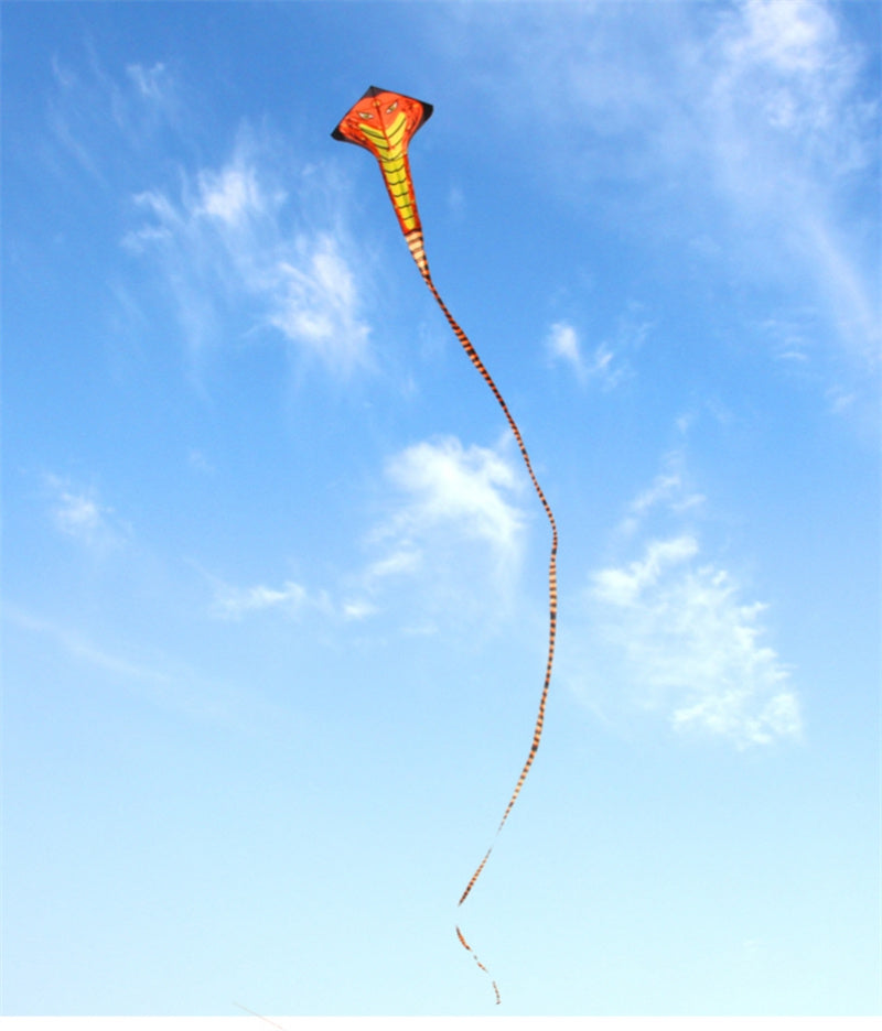 Free shipping 2023 Kite Long Tail Snake Kite Big Snake Red Flame Snake Kite Breeze Easy to Fly Adult Children Large High Grade