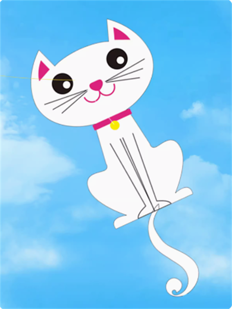 Free shipping Colorful Cats 2023 new children's breeze easy to fly beginner high-grade cartoon tide Weifang red kites