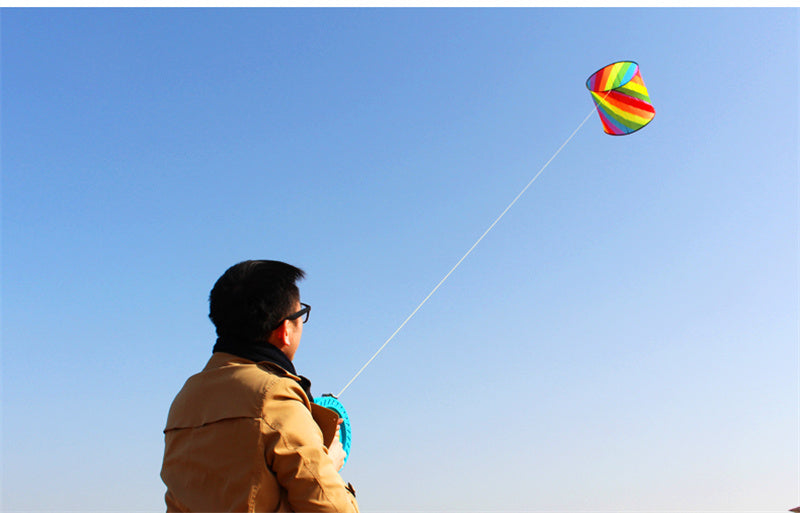 Free shipping Cylinder kite collapsible three-dimensional Weifang kite rainbow children cartoon breeze easy to fly 2023 new