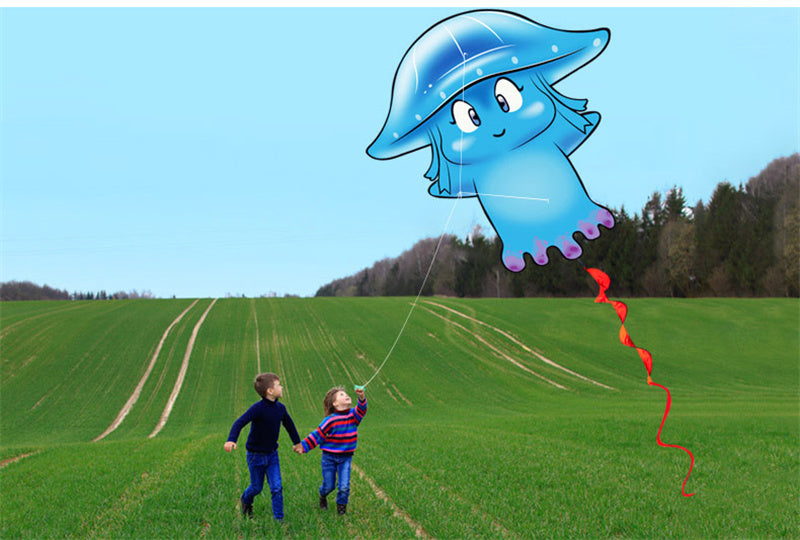 Free shipping Weifang kite Fuwa kite jellyfish Mushroom kite children cartoon adult kite line wheel breeze easy to fly