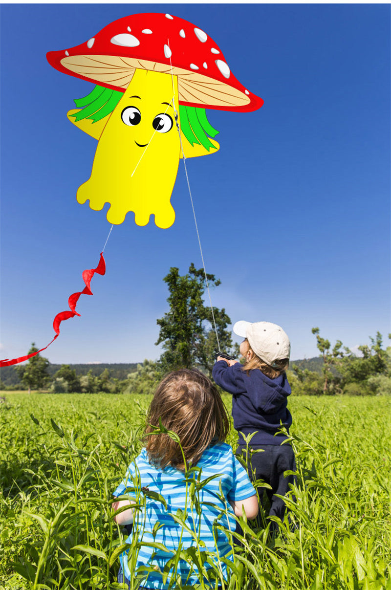 Free shipping Weifang kite Fuwa kite jellyfish Mushroom kite children cartoon adult kite line wheel breeze easy to fly