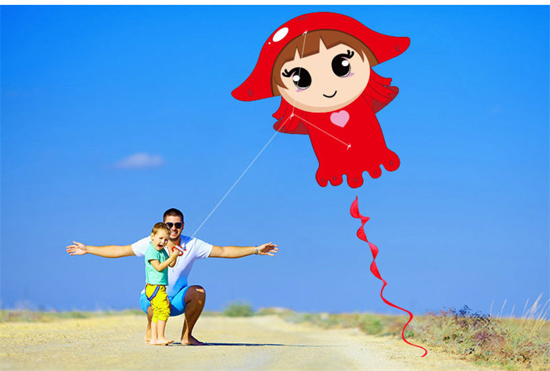 Free shipping Weifang kite Fuwa kite jellyfish Mushroom kite children cartoon adult kite line wheel breeze easy to fly