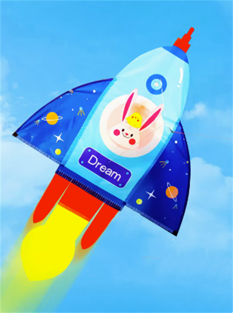 Free shipping Weifang kite children cartoon small rocket kite airplane kite adult kite 2023 new breeze easy to fly