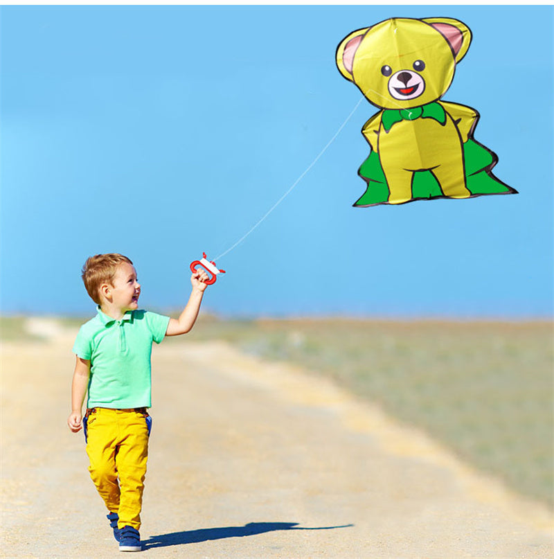 Free shipping Weifang kite Adult children cartoon kite Bear kite Cartoon bear kite Kite line wheel new