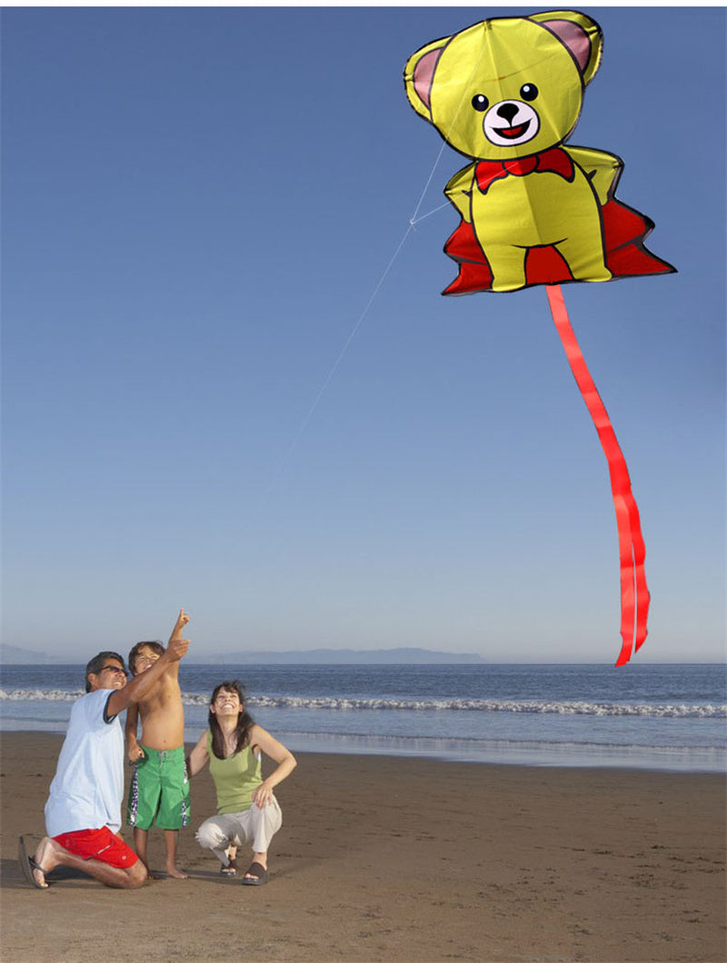 Free shipping Weifang kite Adult children cartoon kite Bear kite Cartoon bear kite Kite line wheel new