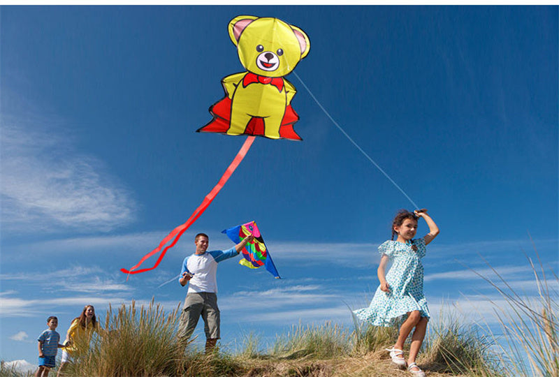 Free shipping Weifang kite Adult children cartoon kite Bear kite Cartoon bear kite Kite line wheel new