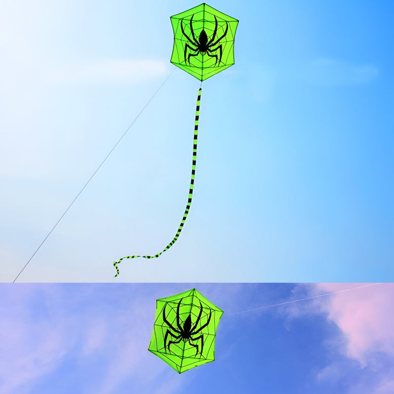 free shipping spider kite flying for adults handle outdoor toys parachute kites hexagonal kite moscas open better kites factory