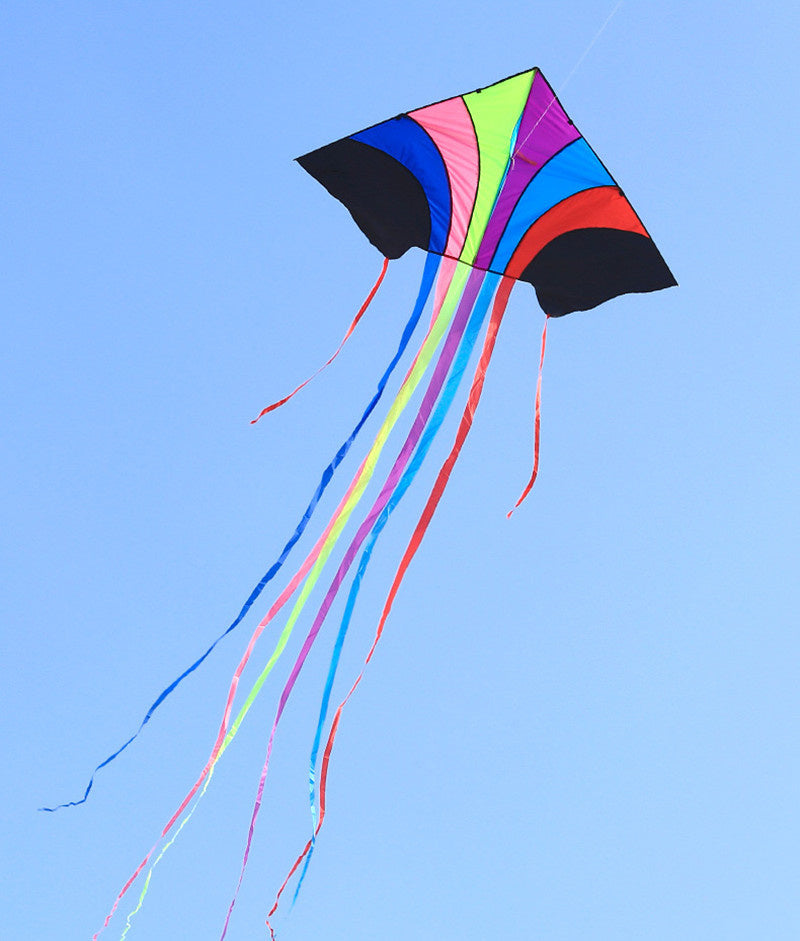 free shipping large rainbow flying kite breeze easy to fly Chinese wind outdoor toys for adults rainbow