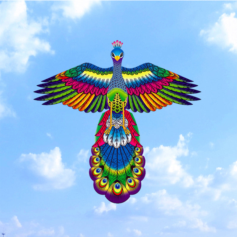 free shipping large Peacock kite flying nylon kite tails weifang kites factory child kite toys for kids outdoor parachute surf