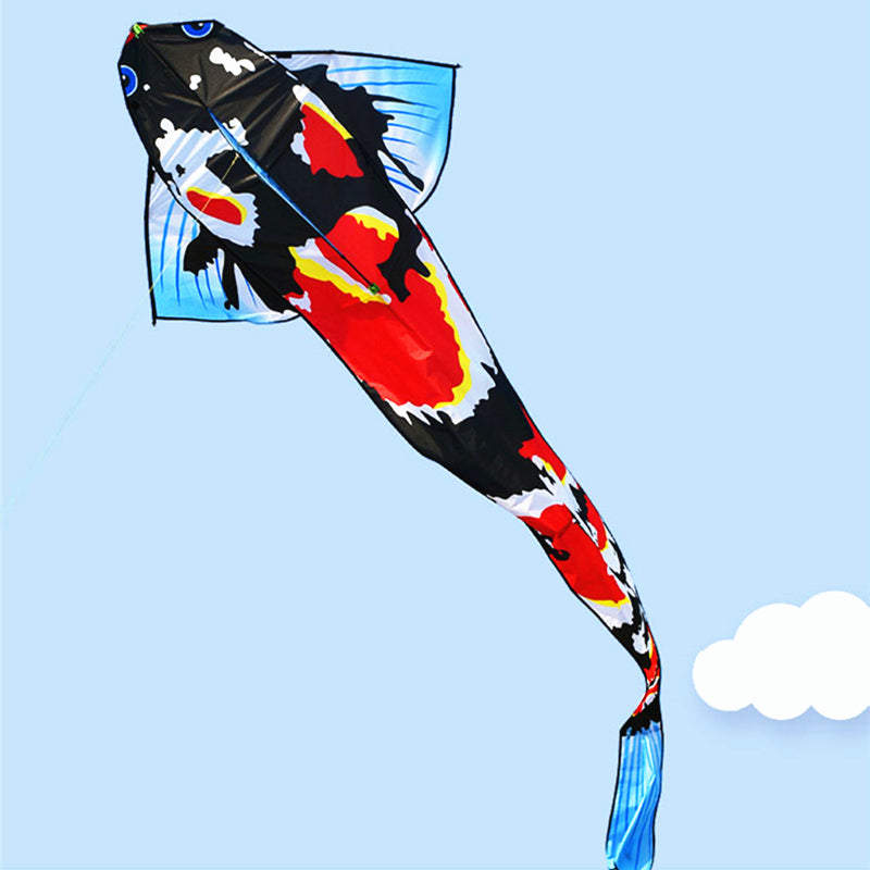 free shipping large fish kite for adults flying line outdoor toys 3d kite cartoon kite ripstop nylon fabric weifang kite factory