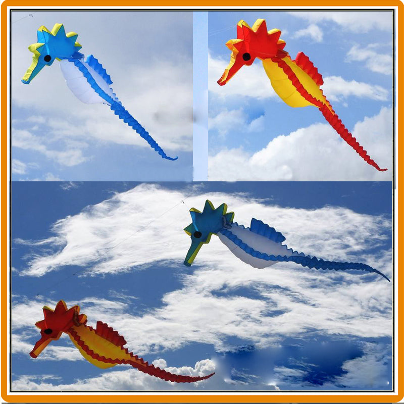 free shipping seahorse kites for adults soft kite string flying outdoor toys power infaltable kites pendant kitesurf factory