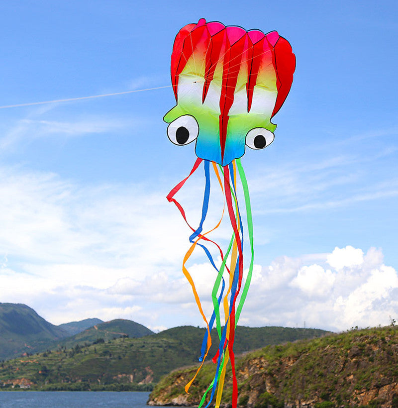 free shipping children kite flying toys octopus kite inflatable kites factory walk in sky outdoor fun ikite professional winds