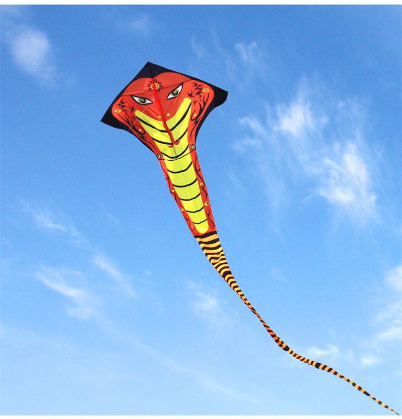 Free shipping 2023 Kite Long Tail Snake Kite Big Snake Red Flame Snake Kite Breeze Easy to Fly Adult Children Large High Grade
