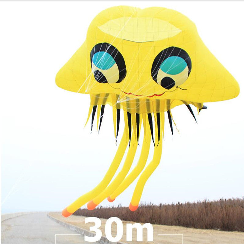 free shipping jellyfish kite flying outdoor toys adults kite reel cerf volant soft kite pendant show inflatable kites parachute