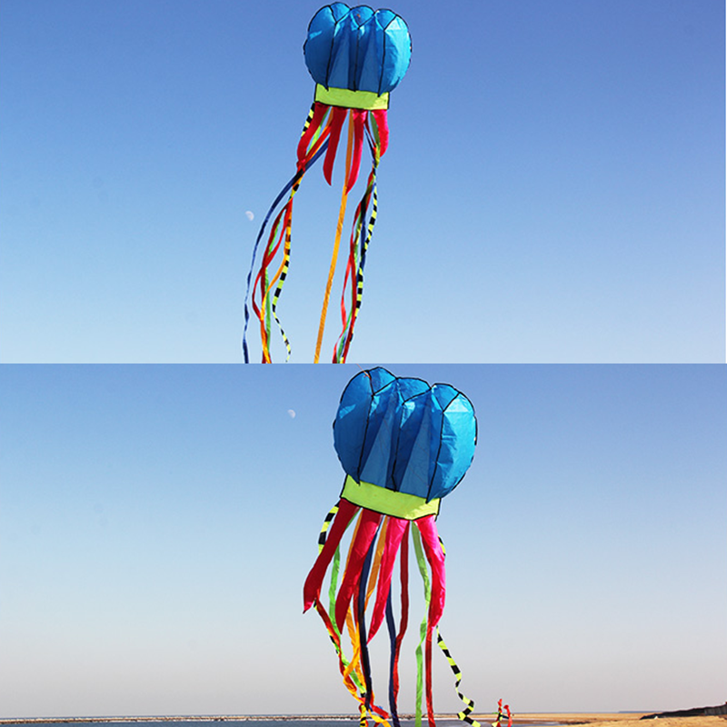 free shipping 8m jellyfish kites flying for adults kites line nylon kites factory professional paragliding inflatable show kites