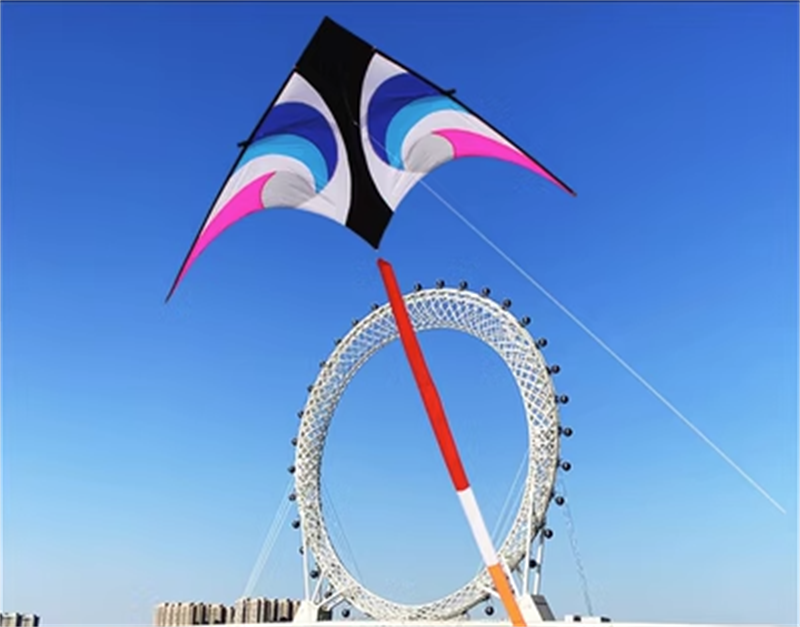 Free shipping 2023 New Weifang Sky Eye Umbrella Cloth Carbon Bar Large Adult Long Tail Good Flying Beginner Kite