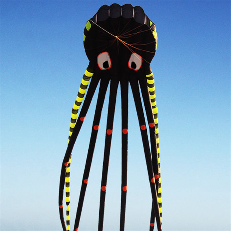 Free Shipping 13color Big Octopus Kite 8m Large Single Line Soft Inflatable Kite 30D Ripstop Polyester Fabric with Bag