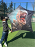 free shipping 3d kites dinosaur kites flying for children kites string line easy to fly outdoor toys beach kites weifang ikite