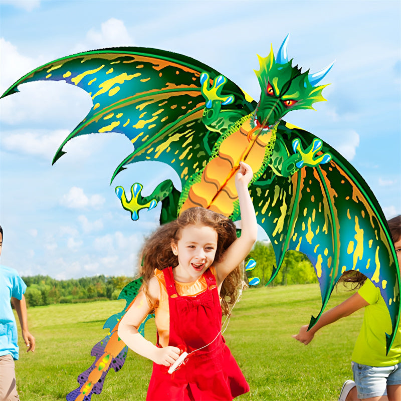 3D pterosaur kite animal dinosaur kite long tail single line kite outdoor sports fun toy kite children gift with 100M kite line