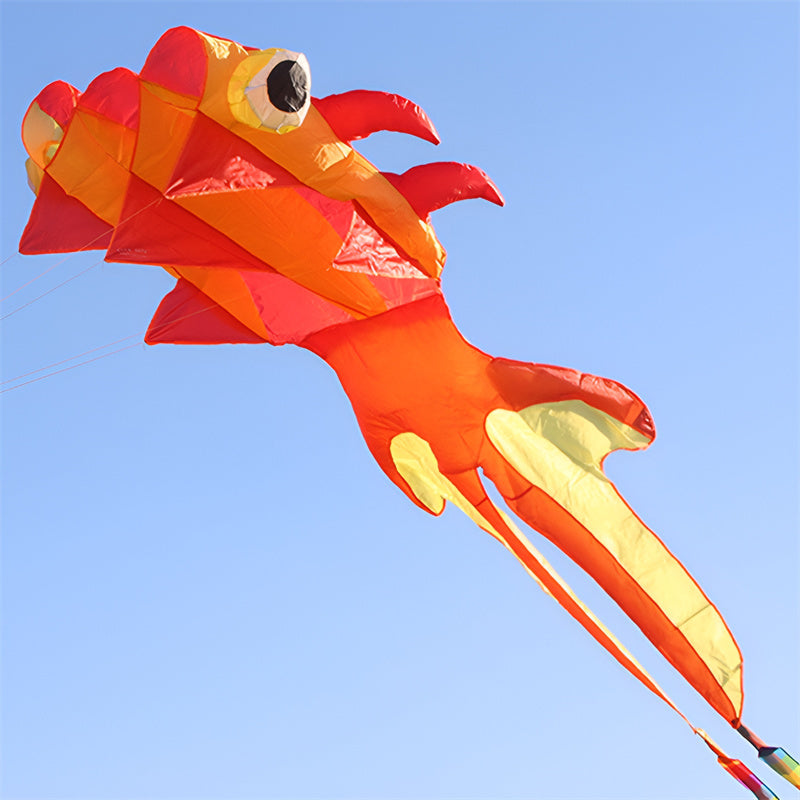 New 3D Boneless Kite for Big Goldfish Adults is a Large High End Three Dimensional Soft Kite That Is Easy to Fly