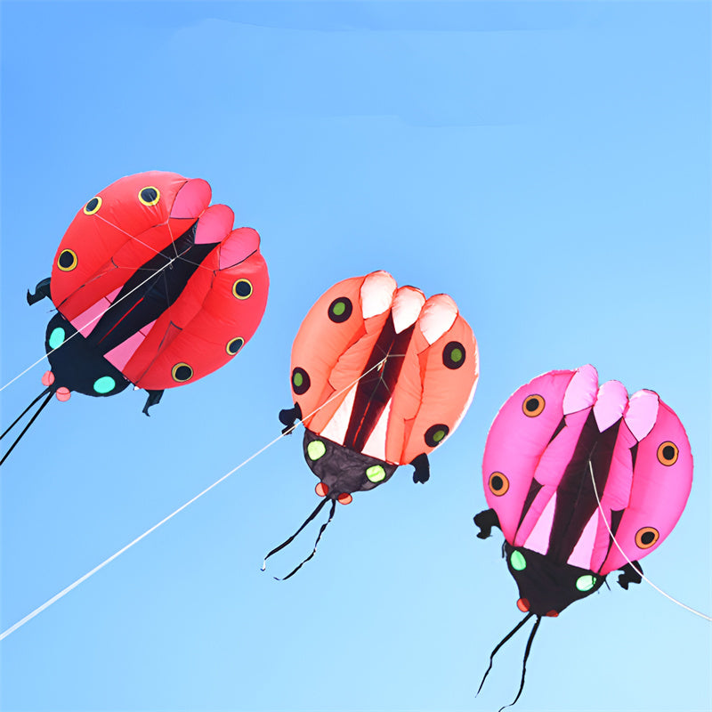 free shipping large ladybug 3D soft kite outdoor flying toys kites for adults vlieger kitesurf kite reel weifang kite factory