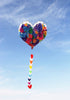 free shipping inflatable kites heart kites fly nylon fabric kite weifang kite string steering kite outdoor toys for adults kites