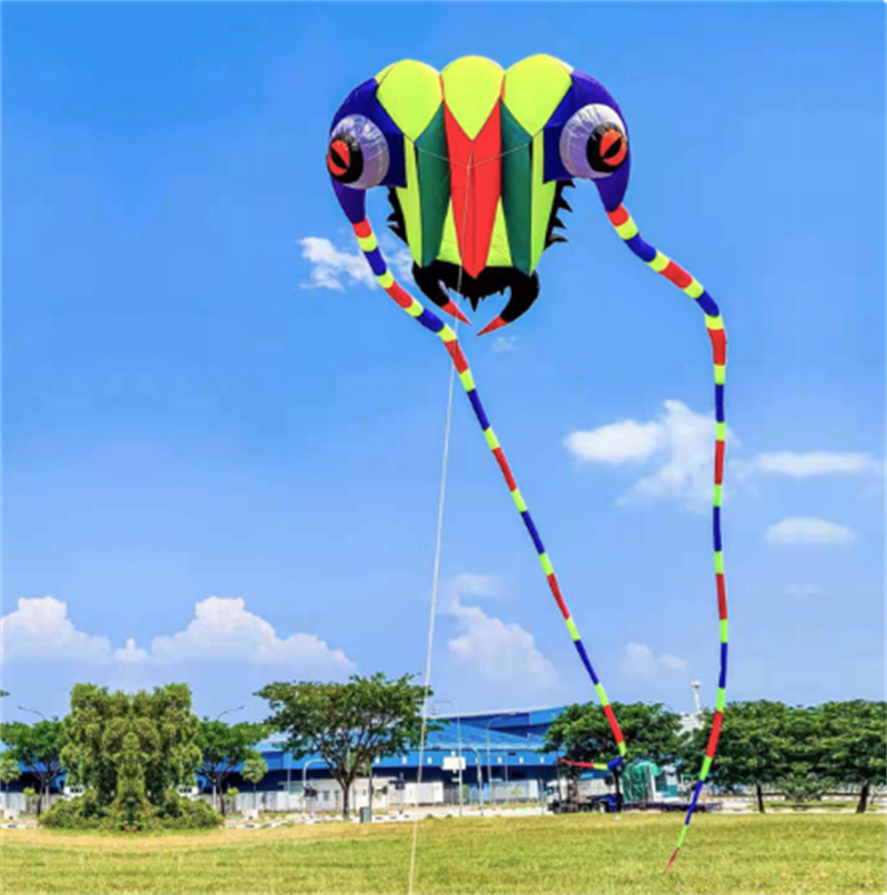 7sqm Big Trilobite Kite Pilot Lifter Line Laundry Soft Inflatable Show Kite for Kite Festival 30D Ripstop Nylon with Bag