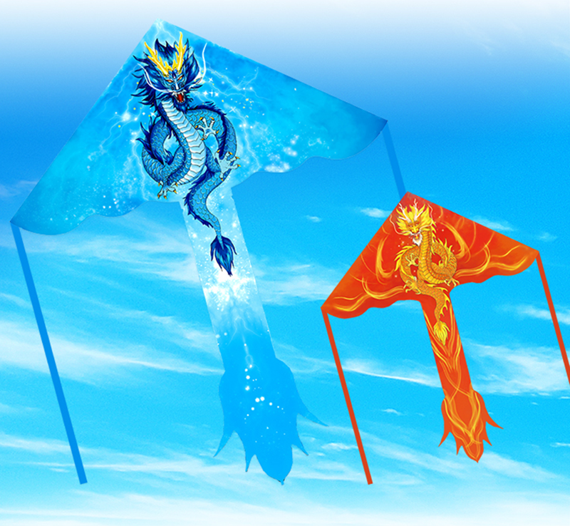 free shipping dragon kites flying toys for children kites reel nylon ripstop kites line birds kites factory japanese fish kite