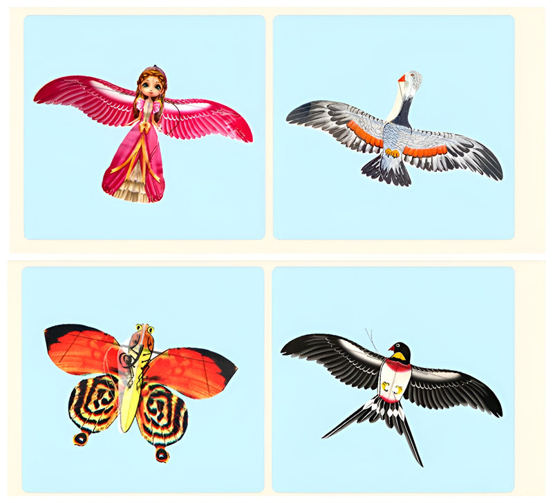 free shipping 2pcs/lot mini kites flying for children kite line 3d kite pocket kite for kids fishing rod dynamic wing PE kite