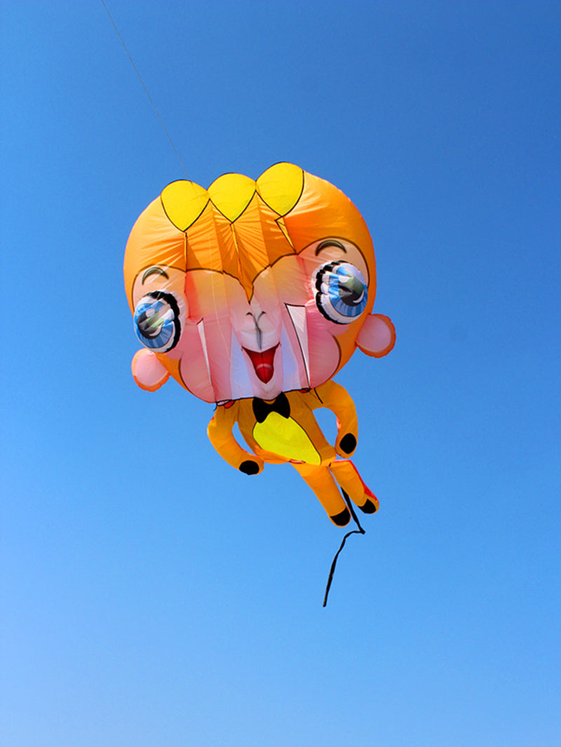 free shipping large 3D monkey soft kite surf outdoor flying wind sock kites children kite reel kite factory octopus kite bar