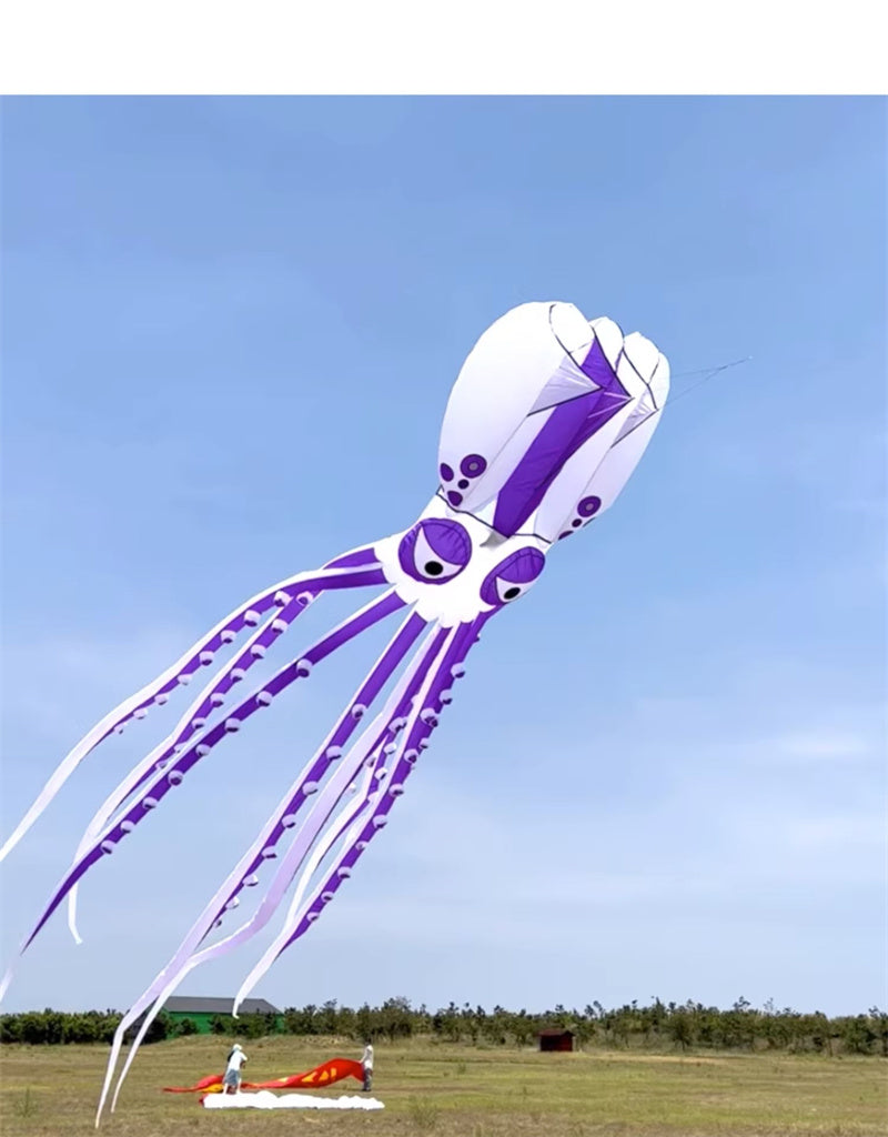 Free shipping Giant Octopus Soft Kite 12-18m Extra Large High Grade Nylon Parachute Cloth Adult Single Flight Professional Pendant