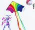 free shipping rainbow high kites flying for children kites string line outdoor fun toys factory ikite kids kites grey reel squid