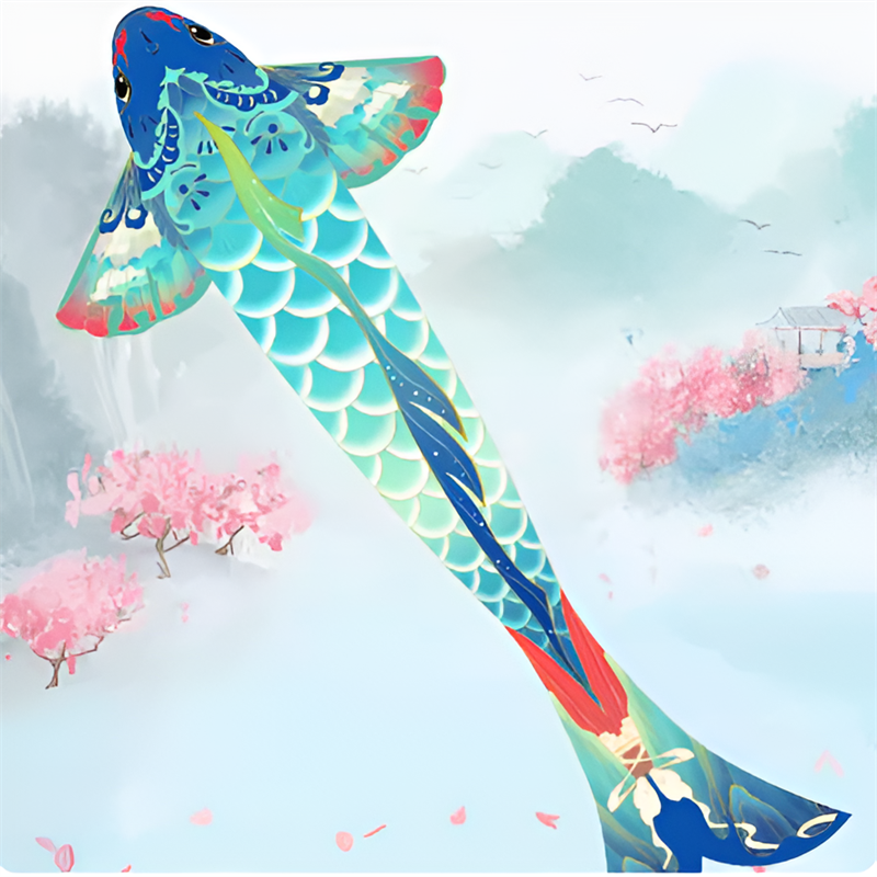 Free shipping Yunyan koi kite adults special children breeze easy to fly adult large senior net red 2023 new Weifang
