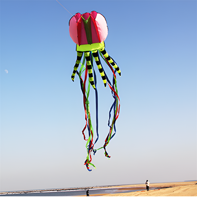 free shipping 8m jellyfish kites flying for adults kites line nylon kites factory professional paragliding inflatable show kites