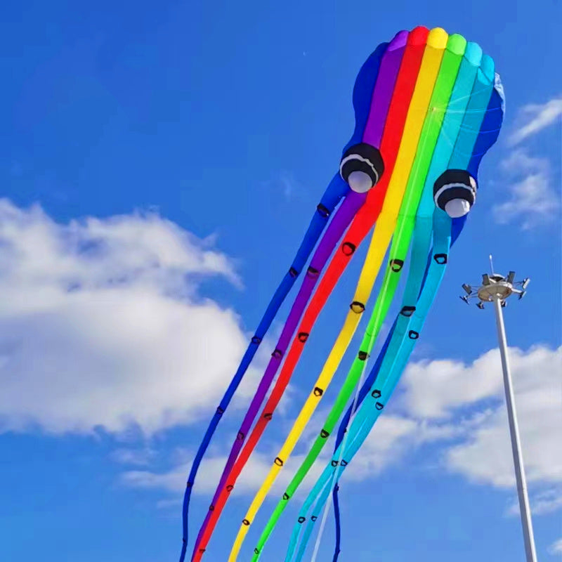 Free Shipping 23m octopus kites windsurfing flying papalotes for adults parachute garden toys sports large outdoor games Power