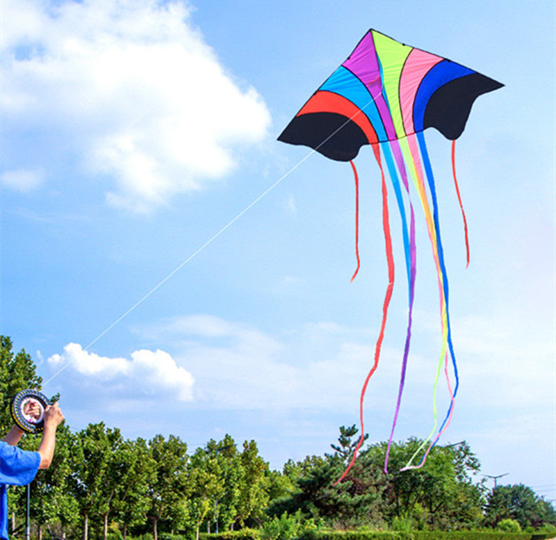 free shipping large rainbow flying kite breeze easy to fly Chinese wind outdoor toys for adults rainbow