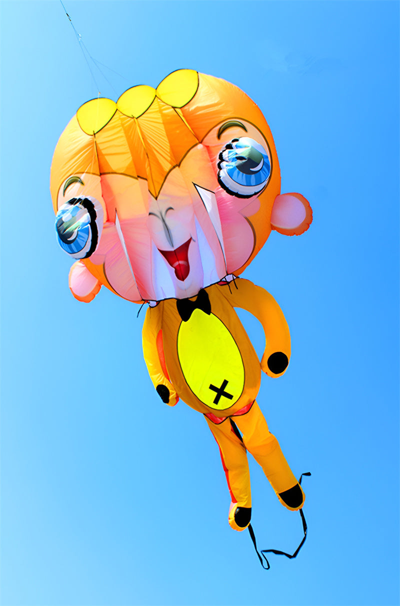 free shipping large 3D monkey soft kite surf outdoor flying wind sock kites children kite reel kite factory octopus kite bar