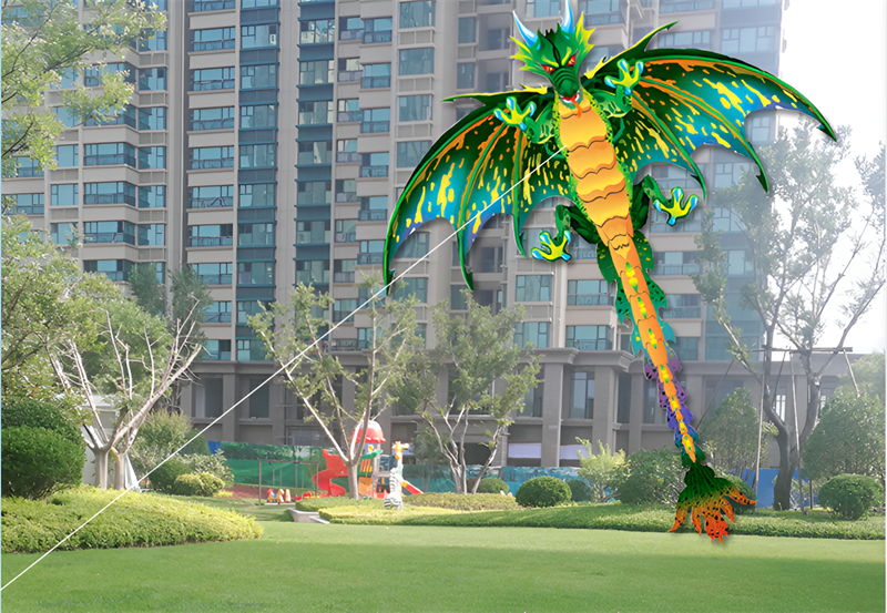 3D pterosaur kite animal dinosaur kite long tail single line kite outdoor sports fun toy kite children gift with 100M kite line