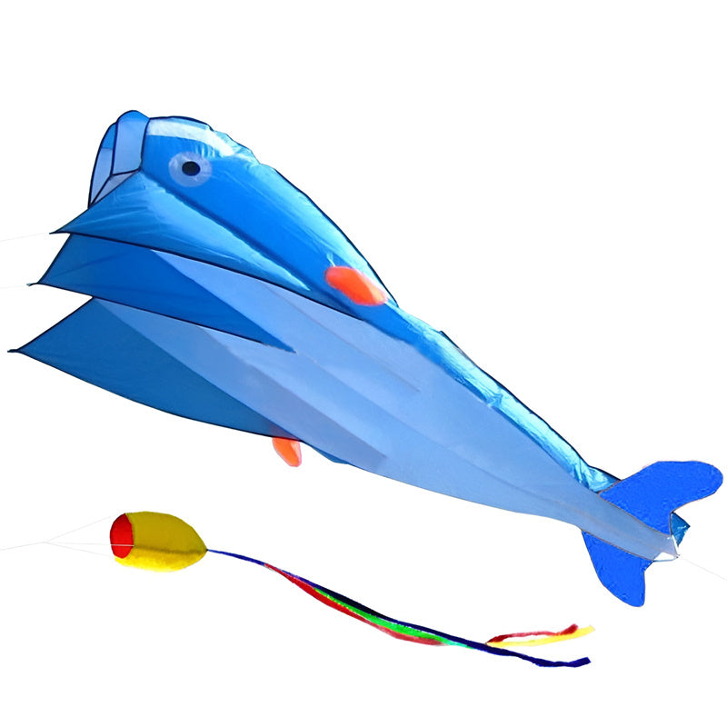 free shipping large soft kite dolphin kite nylon kite line animated kites flying inflatable kite reel outdoor fun toys Parafoil