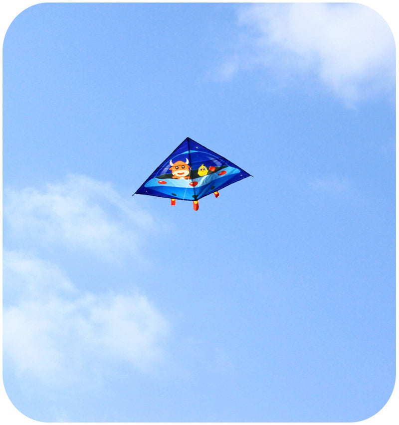 free shipping new children kites flying string line outdoor toys for kids Cartoons kites nylon kite factory spacecraft outdoor