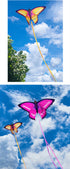 free shipping new butterfly kite flying toys for children kites and rays and lines wind kites line reel volantines Parachute