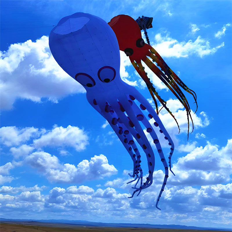 Free Shipping 20m octopus kites pendant flying kites for adults inflatable toys wind kites large outdoor games paragliding