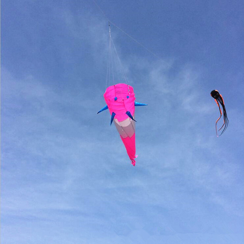 free shipping large kite windsocks kite tails ripstop nylon fabric inflatable kite accessories 3d kite pendant kite trilobites