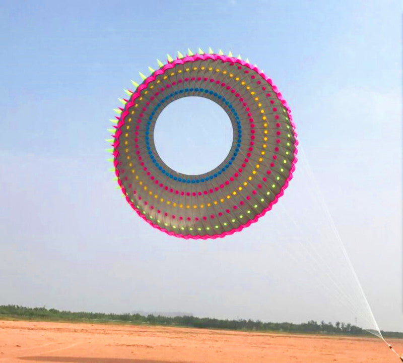 free shipping large ring outdoor toys adult kite flying rainbow kites dragon paragliding display kite factory ikite eagle bird