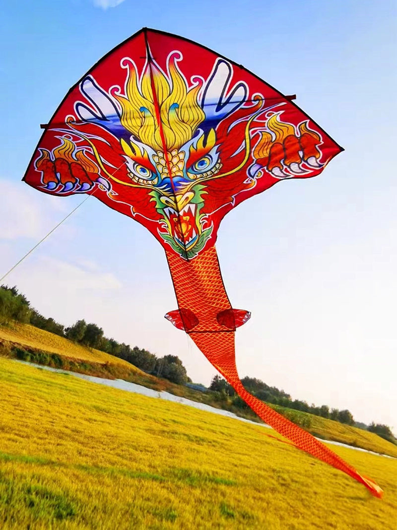free shipping 100m chinese dragon kite flying handle line large kite snake kites for kids cometas paragliding windsurf