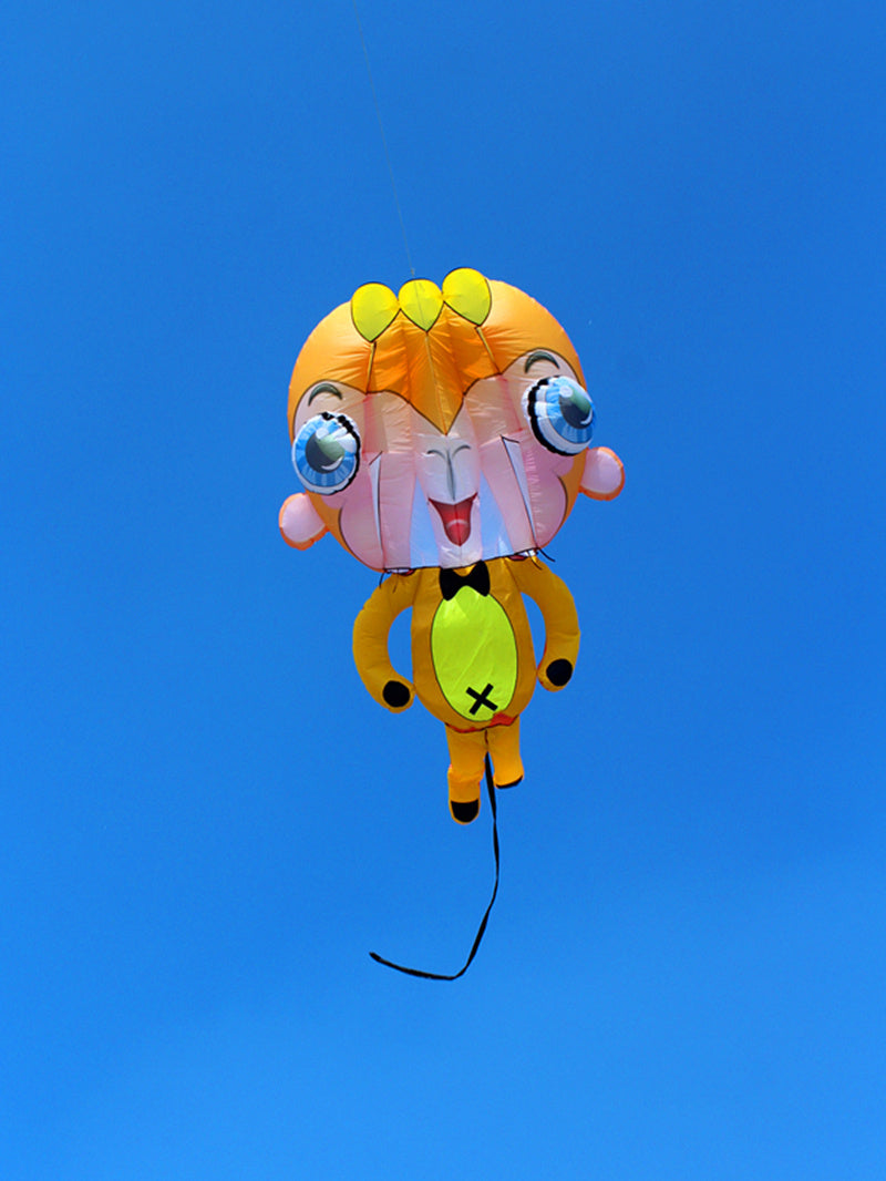 free shipping large 3D monkey soft kite surf outdoor flying wind sock kites children kite reel kite factory octopus kite bar