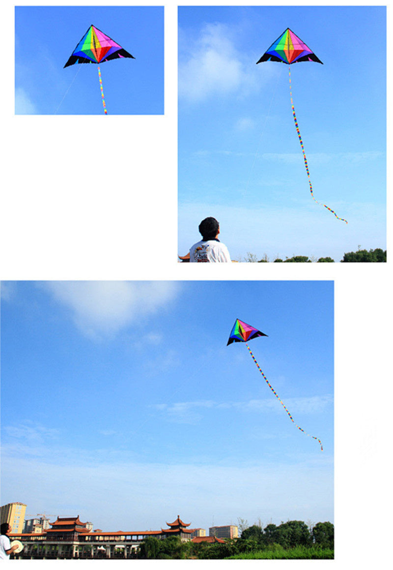 free shipping large diamond kite flying adults kites delta kites factory Wind chimes beach kite line outdoor games weather vane