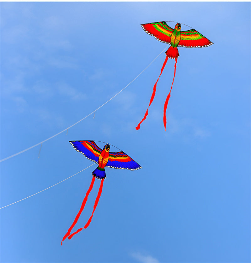 free shipping parrot kites flying toys for children kites reel weifang kites factory volantines rainbow high paraglider fishing